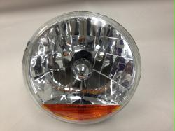 Snake Eye 7" Halogen Headlight Assembly with Amber Turn Signal Lens (Each)